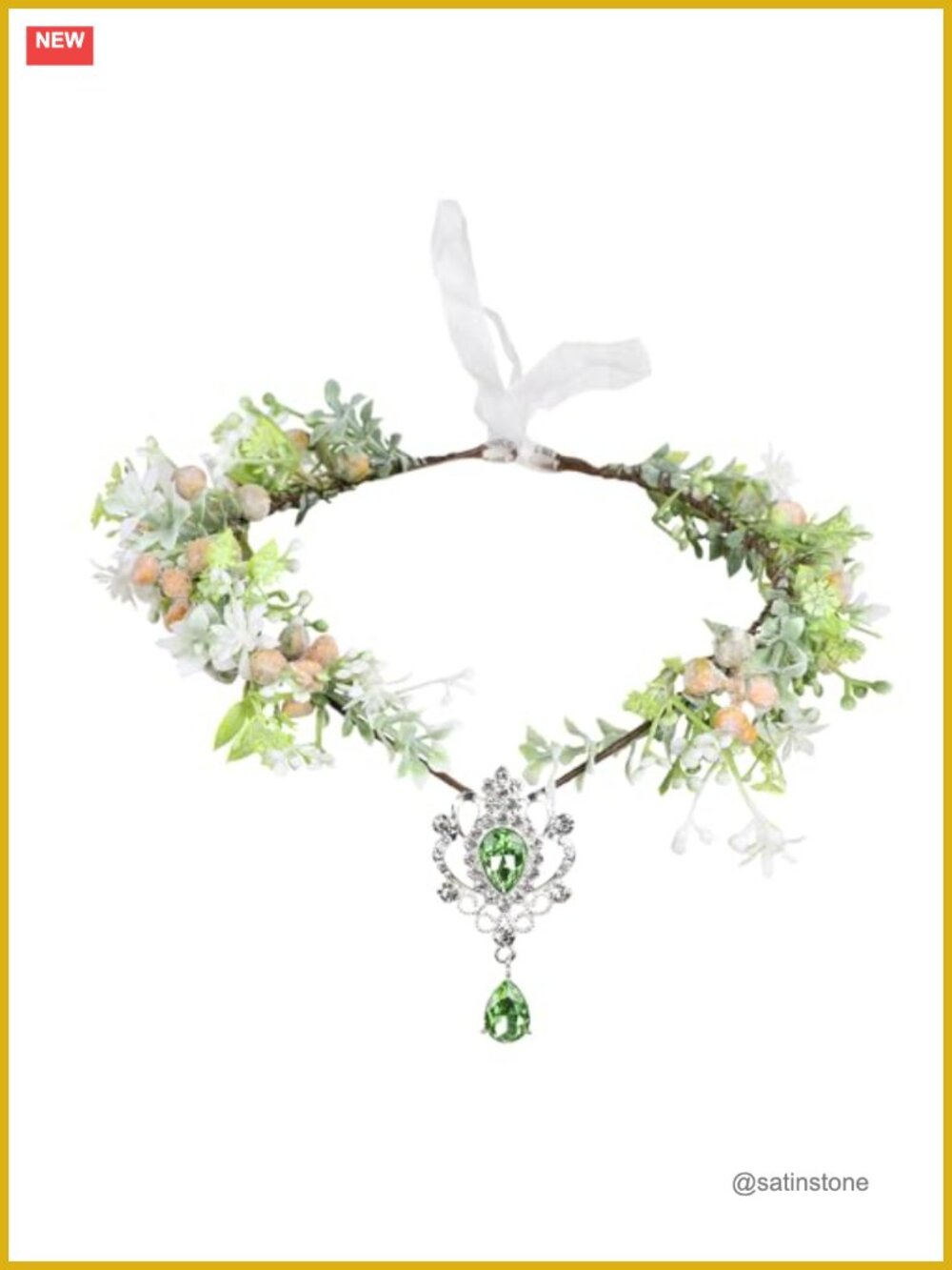 Handmade Fairy Flower Crown Woodland Headband Elf Floral Halo